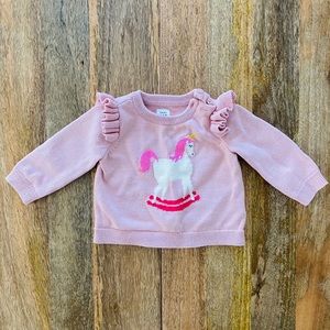 Gap Baby Unicorn Ruffle Sweater
